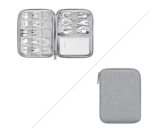 Solid Color Polyester Storage Bag for Cables & Earphones