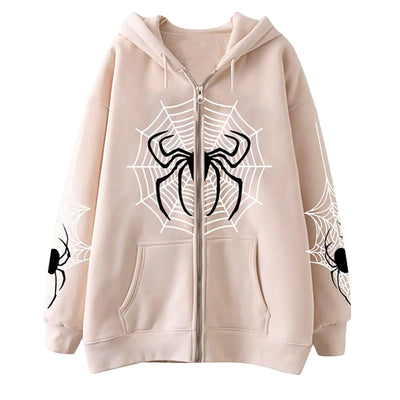 Unisex Spider Web Hoodies Jacket