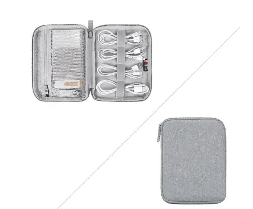 Solid Color Polyester Storage Bag for Cables & Earphones