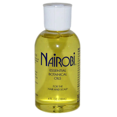 Nairobi Essential Botanical Oils bottle for hair and scalp, 4 fl. oz. of natural wellness and rejuvenation.