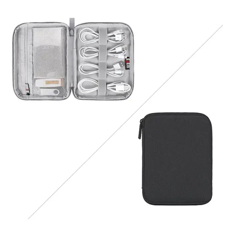 Solid Color Polyester Storage Bag for Cables & Earphones