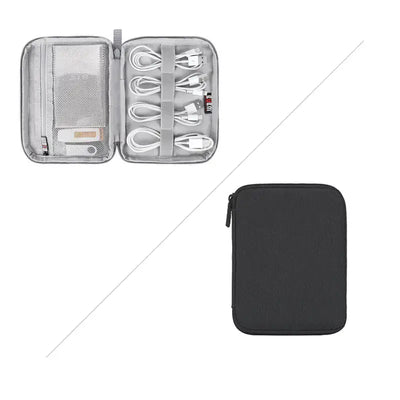 Solid Color Polyester Storage Bag for Cables & Earphones