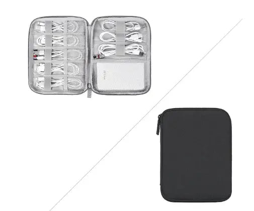 Solid Color Polyester Storage Bag for Cables & Earphones