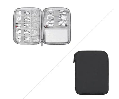 Solid Color Polyester Storage Bag for Cables & Earphones