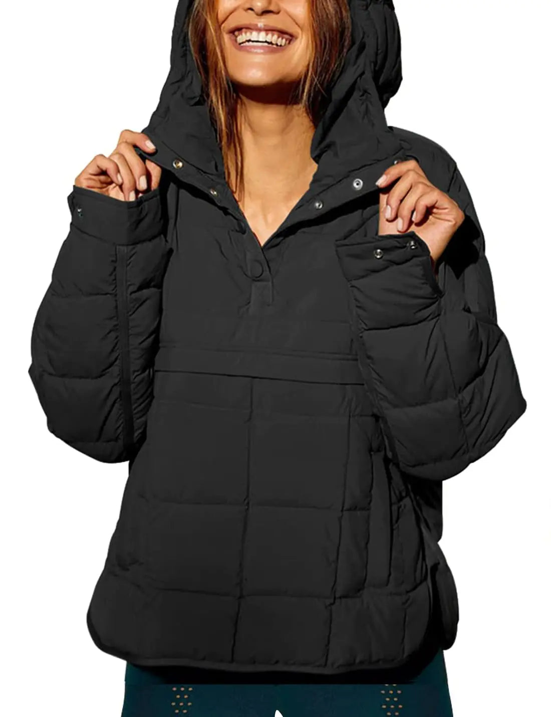 Gacaky Womens Quilted Pullover Puffer Jacket