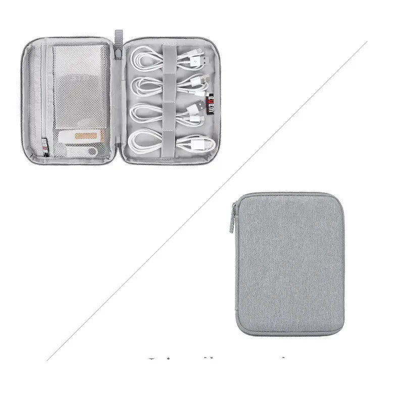 Solid Color Polyester Storage Bag for Cables & Earphones