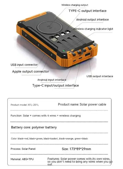 Solar Wireless Power Bank