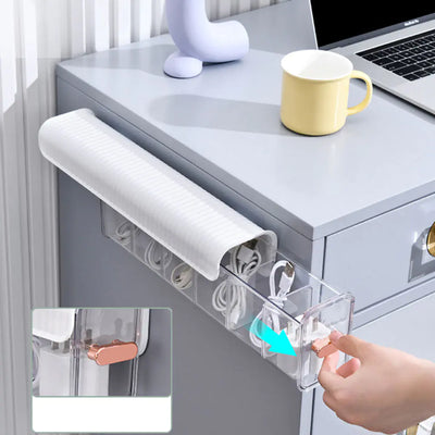 Wall-Mounted Data Cable Storage Box for Chargers