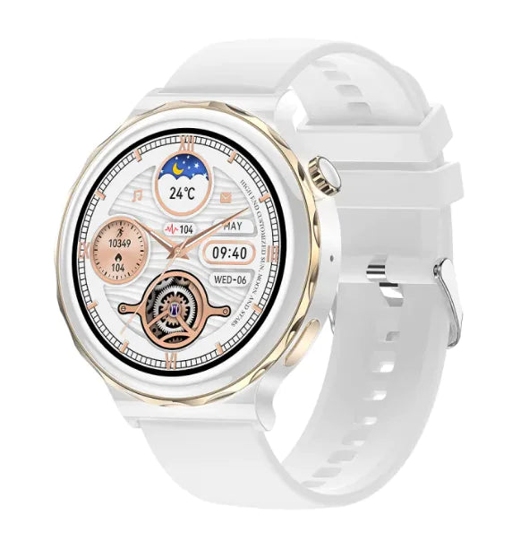Bluetooth Call Smartwatch with sleek design, displaying time and weather, perfect for fitness and daily routines.