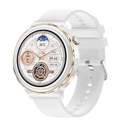 Bluetooth Call Smartwatch with sleek design, displaying time and weather, perfect for fitness and daily routines.